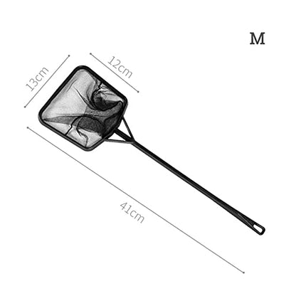 Foldable and Retractable Fishing net Portable Fish Net Long Handle Square Aquarium Fish Tank Landing Net Fishing Net Fish Floating Objects Cleaning Tool Easy to Carry and Storage - color: 41cm