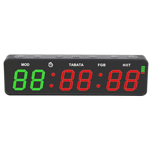 Fitness Timer, Magnetic Rechargeable Digital Interval Timer Watch with Stopwatch Countdown Count-Up Modes for Home Training, Boxing, Yoga, Running Training