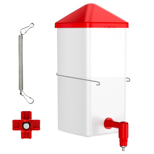 ZenxyHoC Baby Chick Waterer 0.26 Gal with Versatile- and Horizontal Nipple Drinker