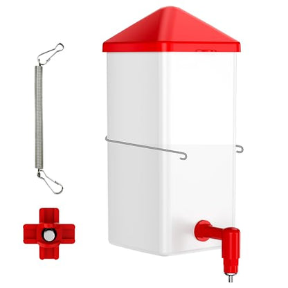 ZenxyHoC Baby Chick Waterer 0.26 Gal with Versatile- and Horizontal Nipple Drinker