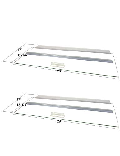 Glass Canopy Set for 85 Gallon Long, 120 Gallon Extra High, and 100 Gallon Aquariums by Aquarium Masters, AM36018, for 60" Long x 18" Wide Aquarium Masters Aquariums with Center Brace