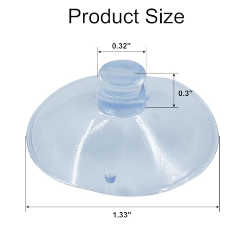 50 Pack Small Suction Cups 35mm, Suction Cups with Holes for Glass Table Tops,Prevent Table Tops Sliding and Home Decoration