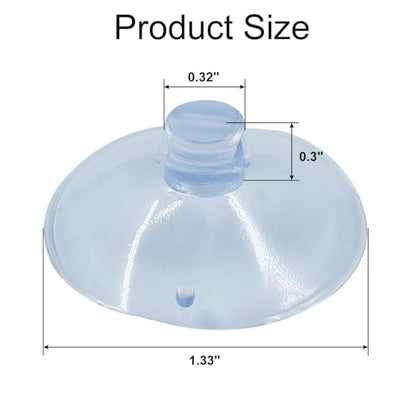50 Pack Small Suction Cups 35mm, Suction Cups with Holes for Glass Table Tops,Prevent Table Tops Sliding and Home Decoration