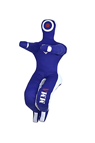 MMA Sports Brazilian JIU Jitsu Grappling Submission Throwing Dummy Punching Heavy Bag Kick Boxing Dummies UNFILLED - color: Blue-2, size: 5ft, style: Sitting