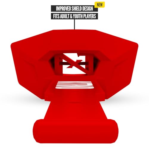 Nxtrnd Two Pro Football Mouth Guard, Permanent Strap, Fits Adult & Youth (Red) - color: Red Pro