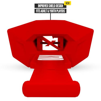 Nxtrnd Two Pro Football Mouth Guard, Permanent Strap, Fits Adult & Youth (Red) - color: Red Pro