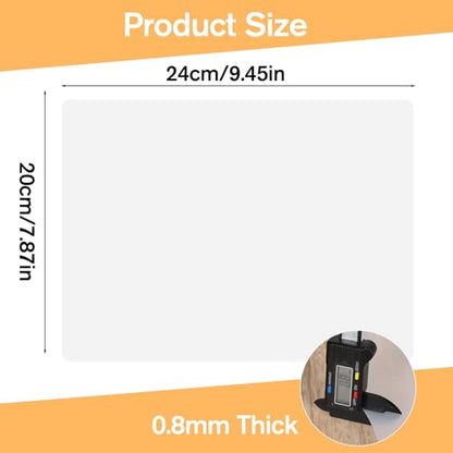2pcs Clear Silicone Mat,24 X 20 cm/9.45 X 7.87 in Silicone Mats for Crafts,Silicone Mats for Kitchen Counter,Heat Resistant, Non-Slip, Waterproof, Washable Silicone Sheet