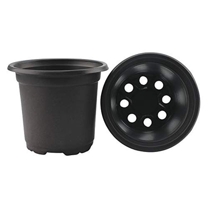 KINGLAKE 100 Pcs 4" Plastic Plants Pots Black - color: Black, size: 4 Inch