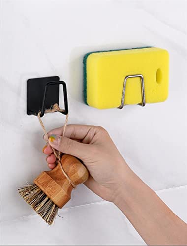 Pot Lid Holder, 2 Pairs of Wall Mount Pot Lid Organizer,304 Stainless Steel Self Adhesive Cabinet Door Pot Lid Holder Rack for Kitchen Wall Mount,Freely Adjustable Length - color: Black