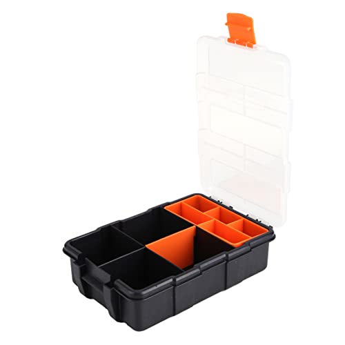 Tools Organizer Box, Two layer Plastic Heavy duty Components Storage Box Case Organizer Small Parts Tool Box