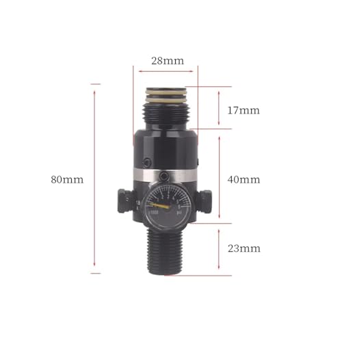 1pc Gas Cylinder Refill Rotatable Pressure Regulator Air Tank Soft Connector Adapter Valve for CO2 Diving Aquarium Accesories(Output 450psi M18) - size: Output 450psi M18