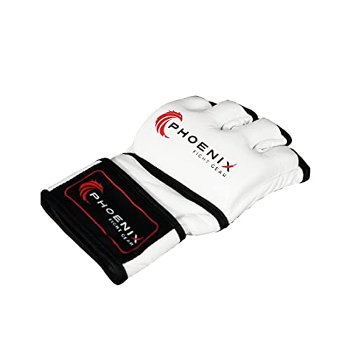 Flight MMA Fight Gloves - color: White, size: Medium