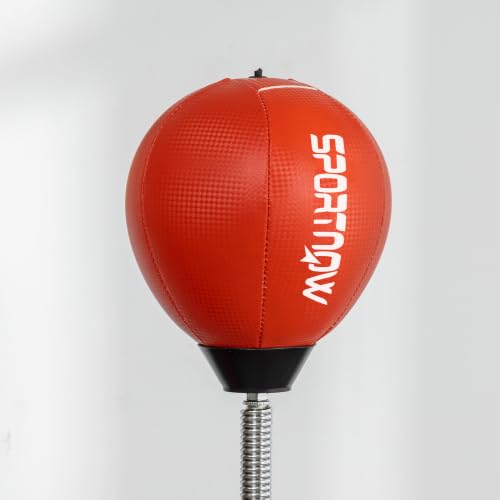 Soozier Boxing Bag Stand with Speed 55.1" to 80.7" - color: Red