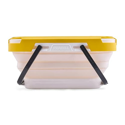 Collapsible Bait Bucket with Aerator-White/Yel - size: 6Qt, style: Bucket w/ Aerator
