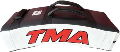TMA Kick Shield Muay Thai Kickboxing, Heavy Curved Kicking Striking Body Pad, Target MMA Boxing Training, Kickboxing Body Shield, 3 Padded Handles, Karate Kicking Pads, Sparring Sheild