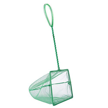 Mogoko 2 Pack Aquarium Net Fish Net, Small Net, Multi-Size Fine Mesh Aquarium Net with Long Plastic Handle for Fish Tank - color: 1. Green, size: 6 Inch