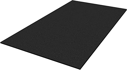 IncStores 4'x6' Premium Mat - Vulcanized Rubber Exercise Mat, High Density Floor Mats for Gym Flooring, Home Gym, and Horse Stall Mat - color: Black, size: 72"L x 48"W x 0.8"Th