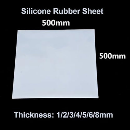 Silicone Rubber Sheet 500x500mm Thickness 1mm 2 3 4 5 6 8mm Black Plate Mat，High Temperature Resistance Rubber Pad, 1pcs(T1mm)