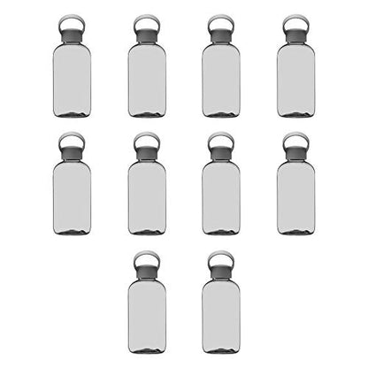 DISCOUNT PROMOS 10 Beau Water Bottles with Handle Set, 20 oz. - Flexi-Grip, Plastic, Drinkware - Smoke - color: - Blank - Smoke, size: 10 bottles