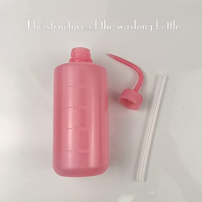 Valchoose 500ml Pink Plant Water Bottle, Safety Squeeze, No Spill, 2 Pack - color: Pink, size: 2x500ml