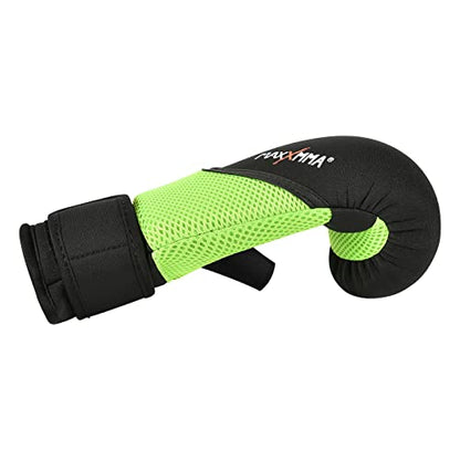 MaxxMMA Neoprene Washable Heavy Bag Gloves - Boxing Punching Training - color: Neon Yellow, size: Small-Medium