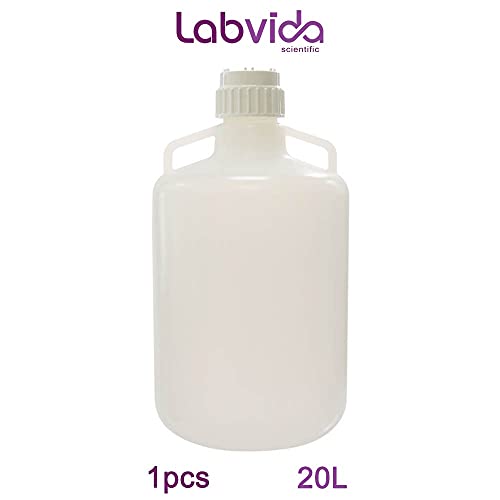 20L (5 Gallons) Round Carboys with Handles,Molded Graduations, Autoclavable PP Material, Heavy Duty Water Can, Lab, Home, Travel Liquid Storage, LVAA002 - style: 20L