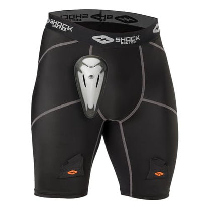 Shock Doctor Youth Hockey Compression Short with BioFlex Cup Included for Youth Boy's - size: Large