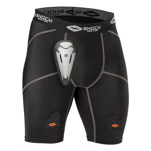 Shock Doctor Youth Hockey Compression Short with BioFlex Cup Included for Youth Boy's - size: Large