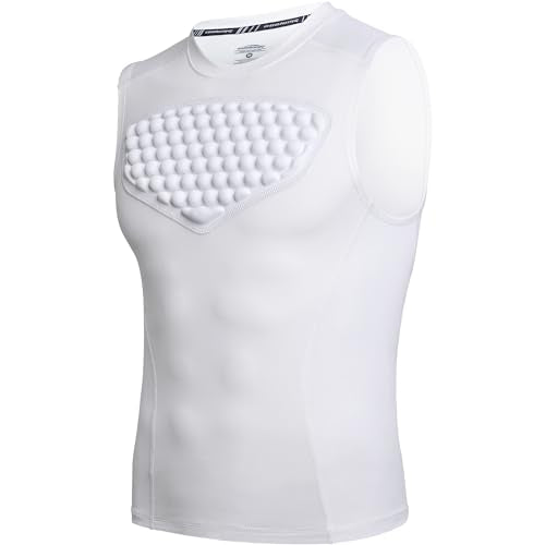 COOLOMG Youth Chest Protector Baseball Softball Heart Guard - color: White, size: Small