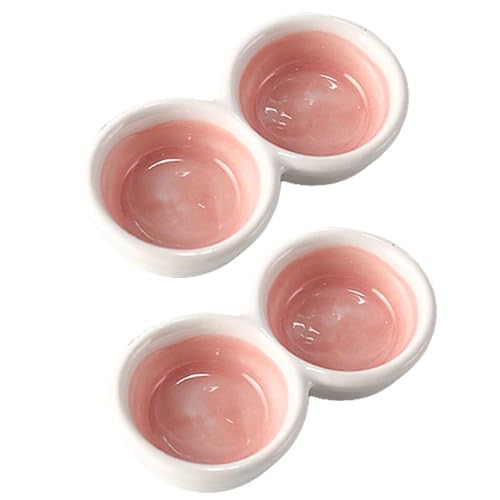 2 PCS Hermit Crab Food Dish Ceramic Hermit Crab Food Bowl Reptile Water Bowl Aquarium Accessory for Turtle Tortoise Lizard Snail Bearded Dragon Gecko