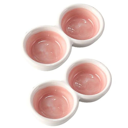 2 PCS Hermit Crab Food Dish Ceramic Hermit Crab Food Bowl Reptile Water Bowl Aquarium Accessory for Turtle Tortoise Lizard Snail Bearded Dragon Gecko