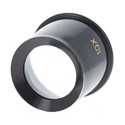 Universal Tool 10X Plastic Jewelers Loupe 25mm Diameter Glass Lens Magnifier - size: 10X