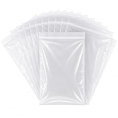 Spartan Industrial - 12” X 18” (500 Count) 2 Mil Clear Reclosable Zip Plastic Poly Bags with Resealable Lock Seal Zipper