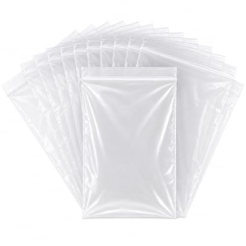 Spartan Industrial - 12” X 18” (500 Count) 2 Mil Clear Reclosable Zip Plastic Poly Bags with Resealable Lock Seal Zipper