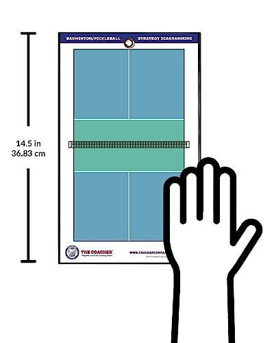 Premium Dry Erase Magnetic Badminton or Pickleball Coaching Coach Board Clipboard - Made in The USA - Double-Sided - Training Aids Equipment Gear - style: No Magnets