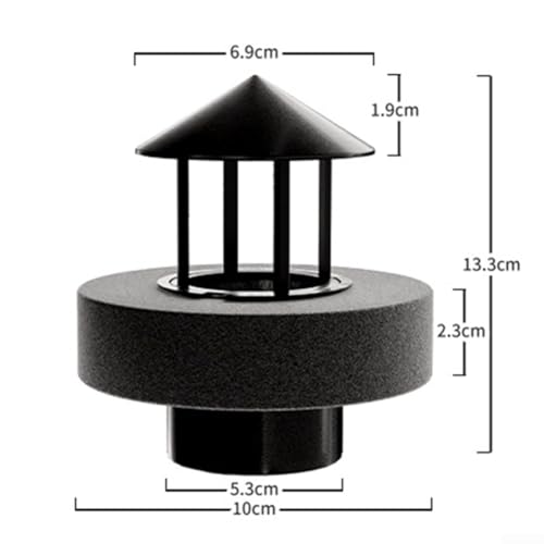 Splash Guard With Integrated Float For Single-Head Mist Maker, Effectively Reduces Water Splashing And Maintains Optimal Water Level For Consistent Mist In Aquarium, Pond(Is black)
