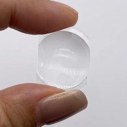 Double Convex Lens - 26mm Diameter, 8mm Focal Length, Optical biconvex Lens for Physics Experiments, Photography, Magnifying, and DIY Projects - Pack of 5pcs (26mm x 19mm xF8) - size: 26mm x 19mm xF8
