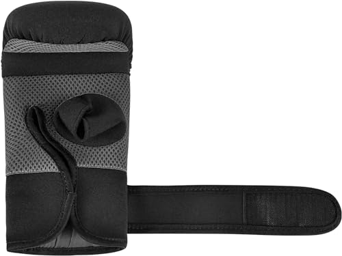 MaxxMMA Neoprene Washable Heavy Bag Gloves - Boxing Punching Training - color: Black, size: Small-Medium