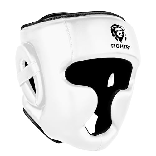 FIGHTR Boxing Headgear with Best fit | Boxing Helmet Guard for Sparring | Adjustable Size for MMA, Muay Thai, Kickboxing & Martial Arts - color: White, size: X-Large