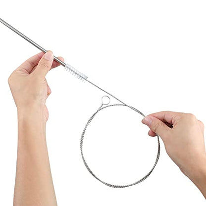 30 Inches Flexible Tube Brush, Extra Long Straw Brush, Pipe Cleaner Brush for Cleaning Straw, Feeding Tube, Siphon Hose, Drain Clog, 4PCS (White)