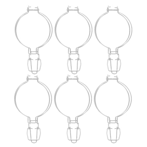 SUPVOX 6pcs Stainless Steel Sealed Jar Clips 93mm Honeycomb Shape Wire Buckles for Glass Jars Food Preservation Canning Storage Accessories