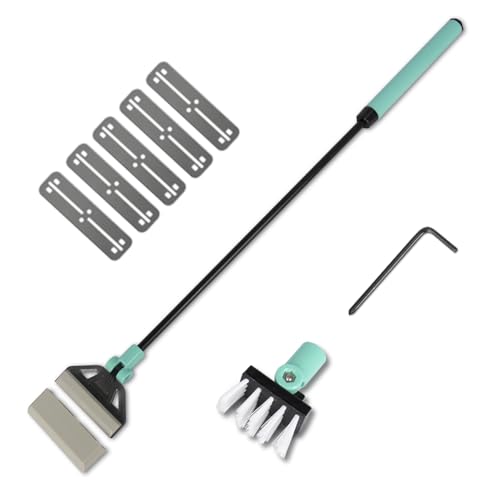 Aquarium Algae Scraper Cleaner with 5 Stainless Steel Blades – Fish Tank Glass Cleaning Brush for Easy Tank Maintenance