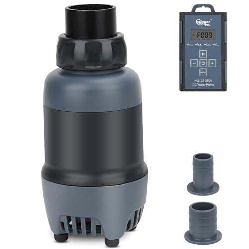 hygger 24V DC Aquarium Water Pump, 925GPH 35W 11.5FT Submersible Pump With Controller, Water Fountain Pump with 3 Nozzles for Fish Tank, Pond, Aquarium, Statuary, Hydroponics - style: DC3500