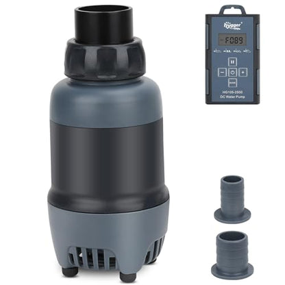 hygger 24V DC Aquarium Water Pump, 925GPH 35W 11.5FT Submersible Pump With Controller, Water Fountain Pump with 3 Nozzles for Fish Tank, Pond, Aquarium, Statuary, Hydroponics - style: DC3500