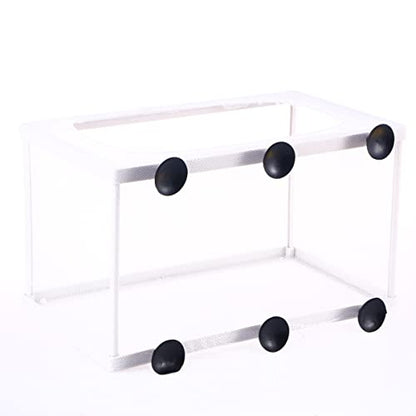 balacoo Fish Isolation Box for Aquarium with Suction Cups Large Size Fish Breeder Net Hatchery Incubator 10.23X5.9X5.9 Inch Separator for Tank Nursery