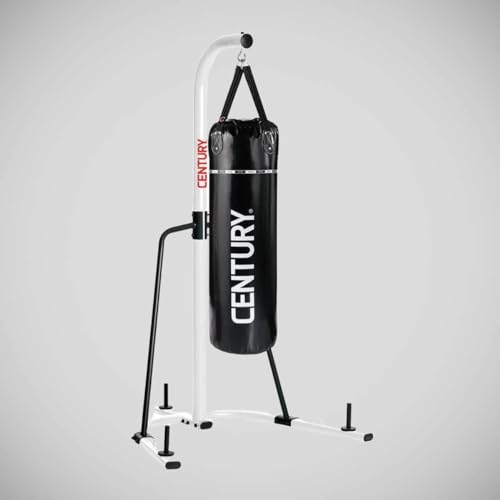Century Heavy Bag Stand - Color Options | 3" Tubing Holds 100 LBS Punching Bags | Tubular Steel Frame | 84.25" Height | 48" x 48" Footprint - color: White