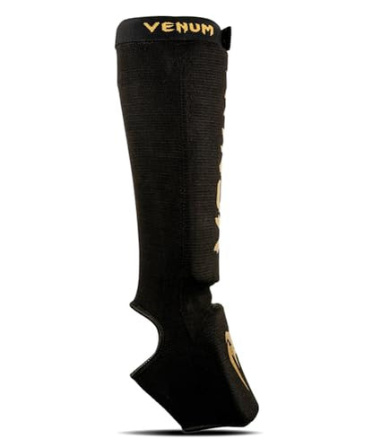 Venum Kontact Shin Guards - color: Black/Gold, size: X-Large