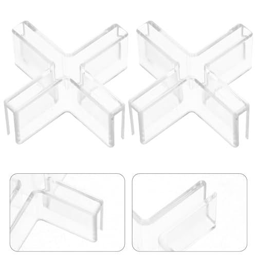 SOLUSTRE 10pcs Transparent Plastic Glass Clips for Easy Installation Fish Tanks and Display Cabinets Multi-functional Clamps for Shelves and Aquariums Flexible and Practical Design