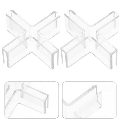 SOLUSTRE 10pcs Transparent Plastic Glass Clips for Easy Installation Fish Tanks and Display Cabinets Multi-functional Clamps for Shelves and Aquariums Flexible and Practical Design