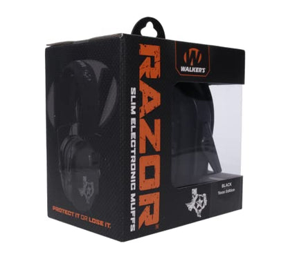 Walker's Razor Slim Electronic Muff - color: Black-texas, size: One Size